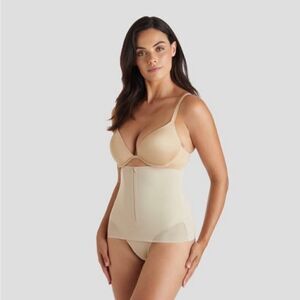 SlimShaper by Miracle Brands Women's Sheer Shaping Waist Cincher - Nude L